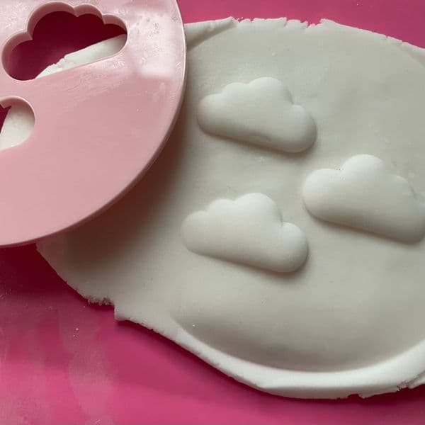 SALE Clouds Cut circle stamp