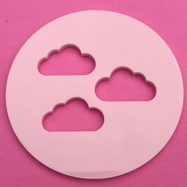 SALE Clouds Cut circle stamp