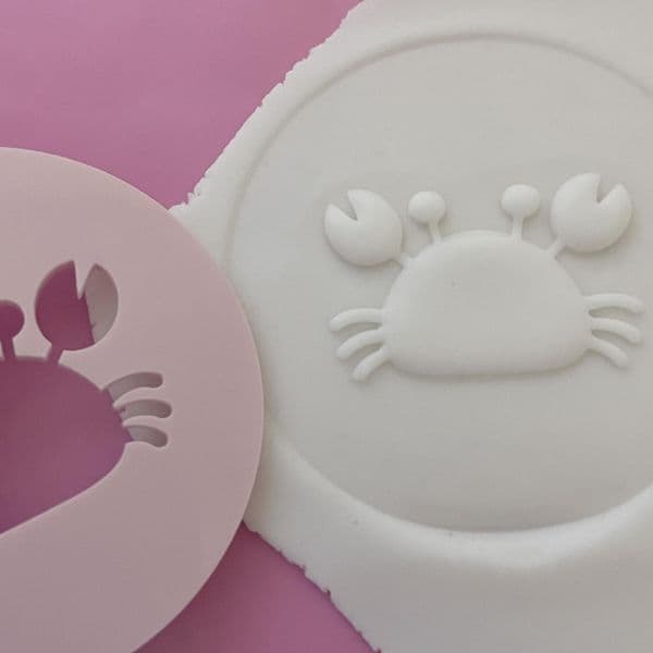 SALE Crab Cut circle stamp