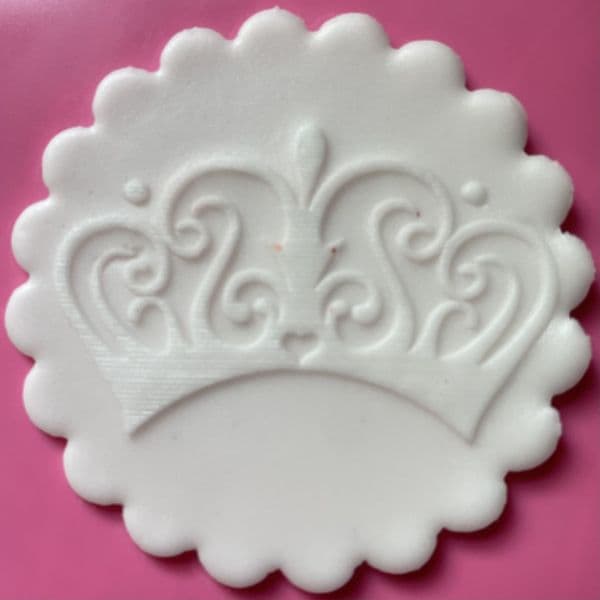 SALE Crown 2 Engraved circle stamp