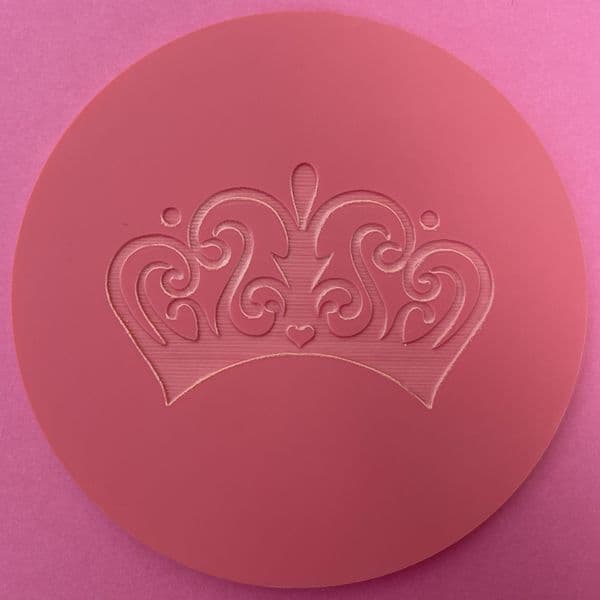 SALE Crown 2 Engraved circle stamp