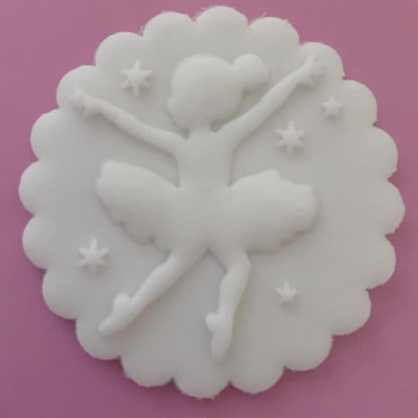 SALE Cute Girl Ballerina Cut circle stamp