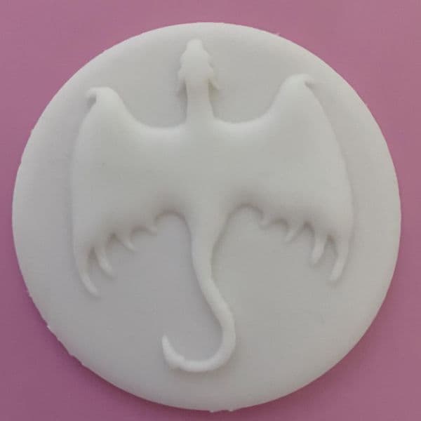 SALE Dragon Flying Cut circle stamp