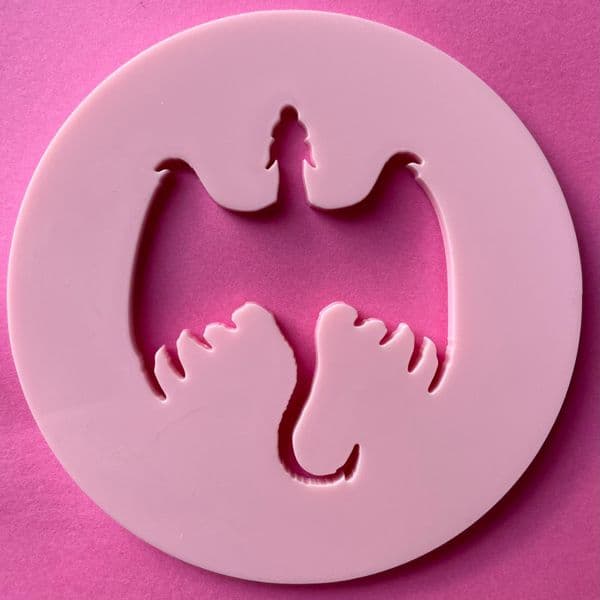 SALE Dragon Flying Cut circle stamp