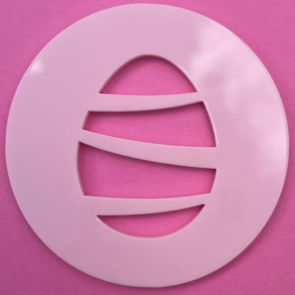 SALE Egg Large Stripes Easter Cut circle stamp