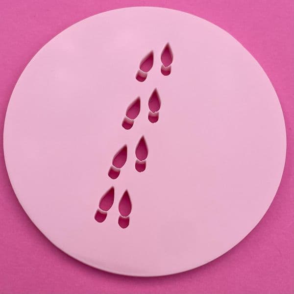 SALE Elf Footprints Cut circle stamp