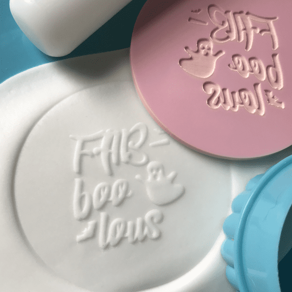 SALE FAB-Boo-Lous with Ghost Engraved circle stamp