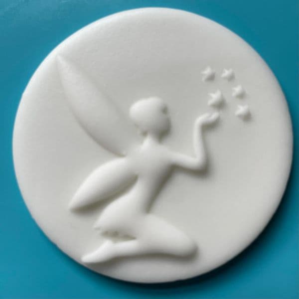 SALE Fairy Blowing a Wish Cut circle stamp