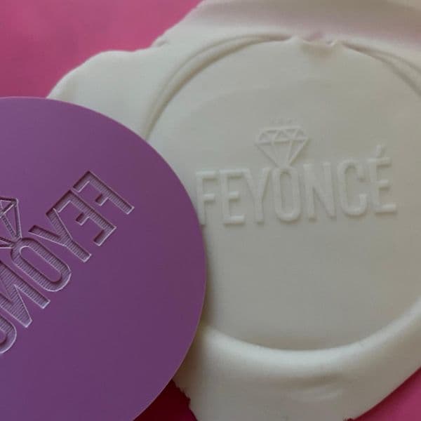 SALE Feyonce with Diamond Engraved circle stamp Fiancee