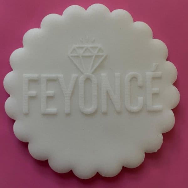SALE Feyonce with Diamond Engraved circle stamp Fiancee