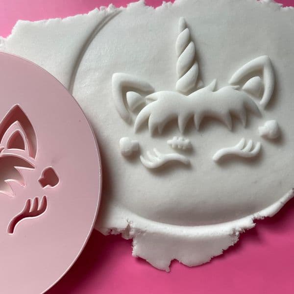 SALE Frankenstein Unicorn Cut circle stamp