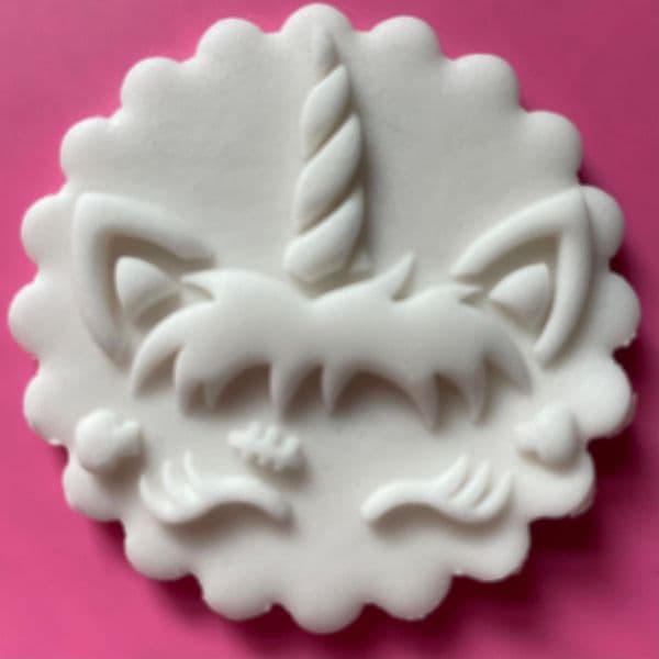 SALE Frankenstein Unicorn Cut circle stamp