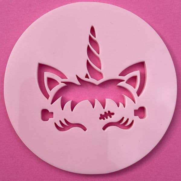 SALE Frankenstein Unicorn Cut circle stamp