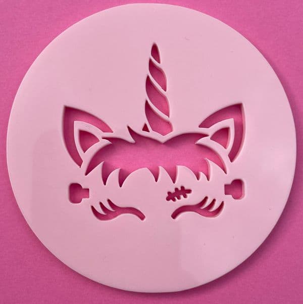 SALE Frankenstein Unicorn Cut circle stamp