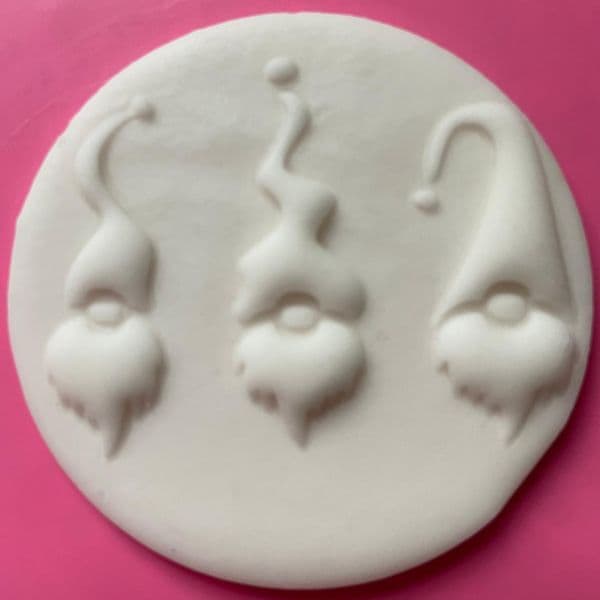 SALE Gonks 3 in a row Cut circle stamp