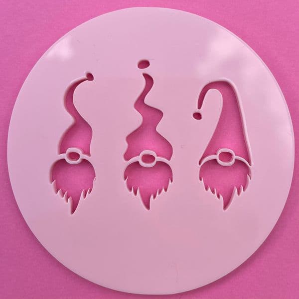 SALE Gonks 3 in a row Cut circle stamp