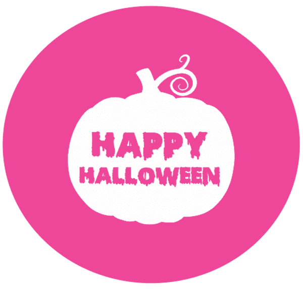 SALE Happy Holloween within Pumpkin Engraved circle stamp