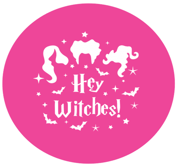 SALE Hey Witches with Hair Engraved circle stamp