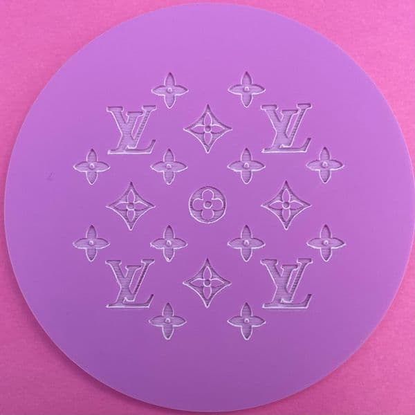 SALE LV Louis Vuitton Pattern Engraved circle stamp
