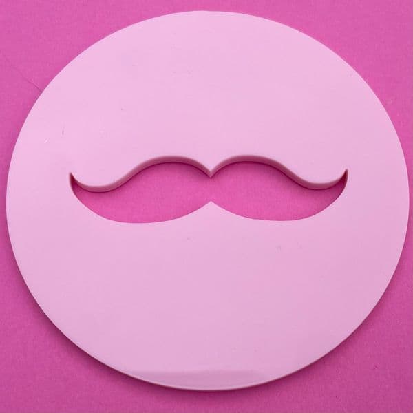 SALE Moustache Cut circle stamp