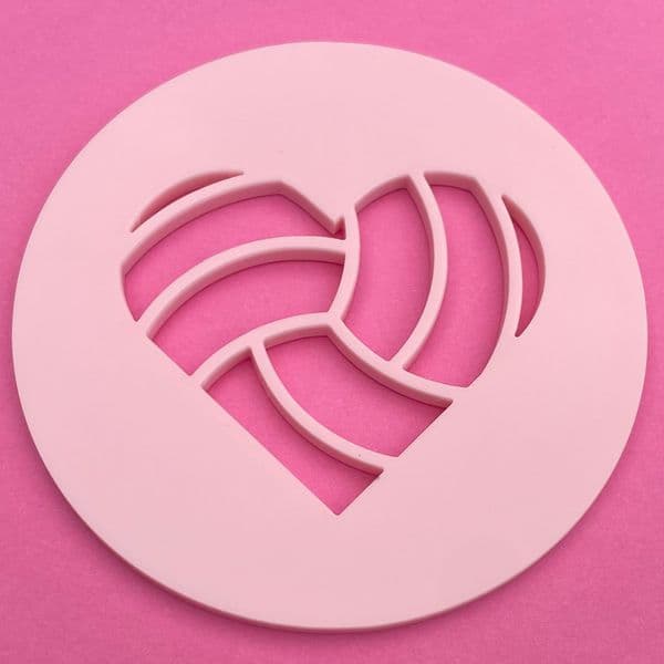 SALE Netball Volleyball Heart Cut circle stamp