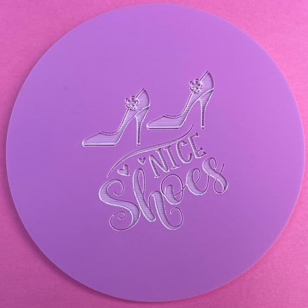 SALE Nice Shoes with Stilettos Engraved circle stamp