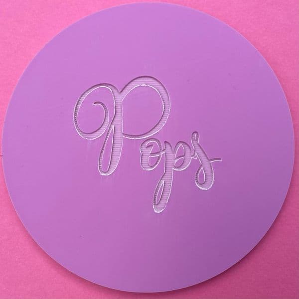 SALE Pops with Swirls Engraved circle stamp