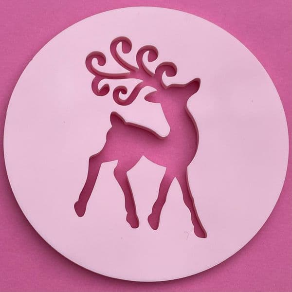 SALE Reindeer Full Body Cut circle stamp