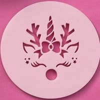 SALE Reindeer Unicorn Cut circle stamp