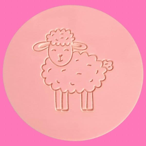 SALE Sheep Full Body Engraved circle stamp