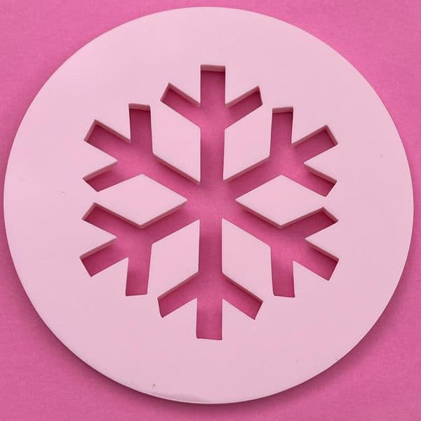 SALE Snowflake Cut circle stamp