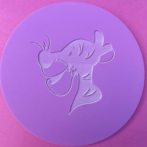 SALE Tigger Side of Face Winnie the Pooh Engraved circle stamp