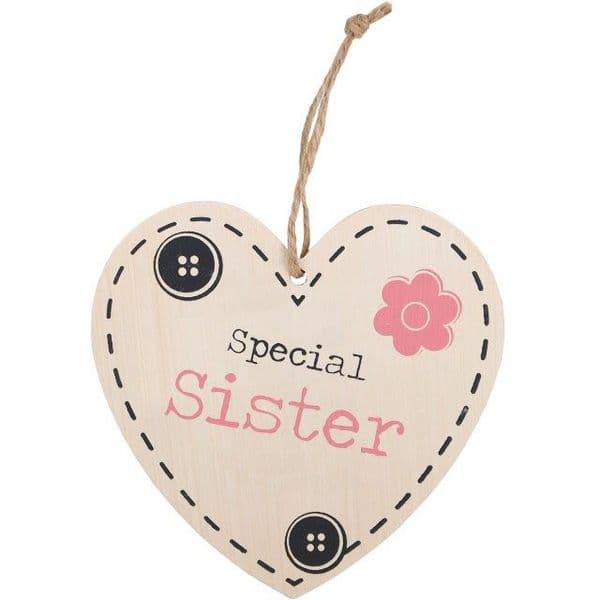 Special Sister heart plaque