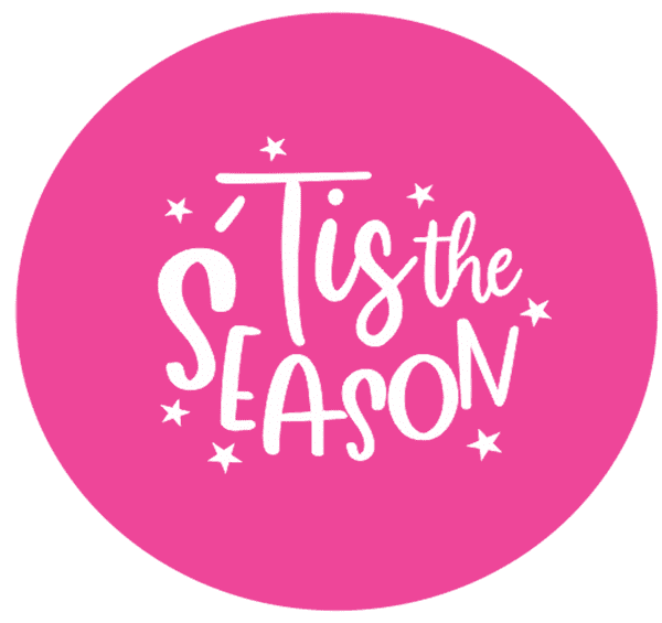 Tis the Season with Stars Engraved circle stamp