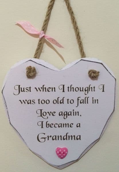 Too Old Love Grandma Hanging Heart