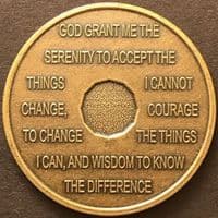 1 Month Sobriety Chip BRONZE