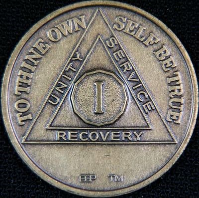 1 Year Bronze Sobriety Chip