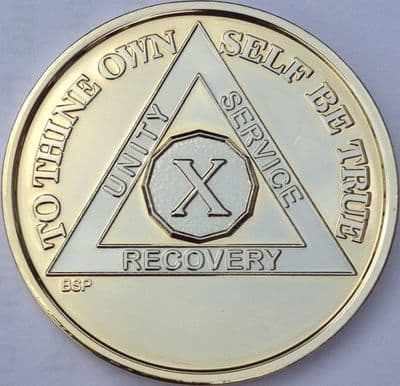 10 Year Bi Plate Gold Silver