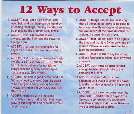 12 Ways to Accept x 6