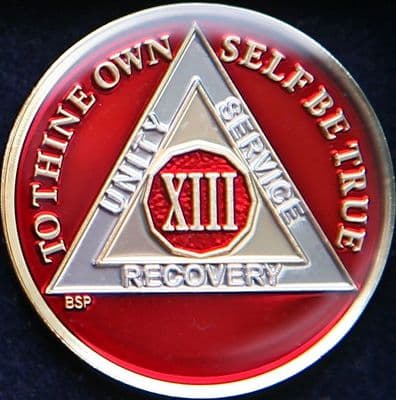 13 Year Mandarin Red Tri Plate