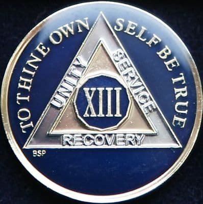 13 Year Midnight Blue Tri Plate