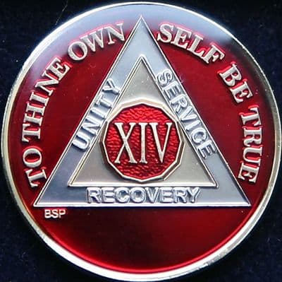 14 Year Mandarin Red Tri Plate