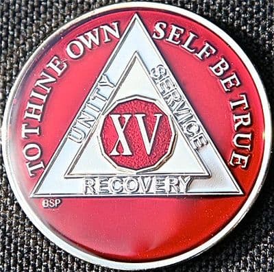 15 Year Mandarin Red Tri Plate