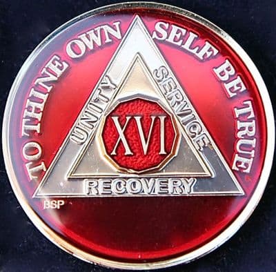 16 Year Mandarin Red Tri Plate