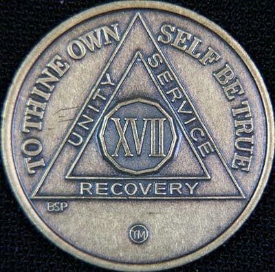 17 Year Bronze Sobriety Chip
