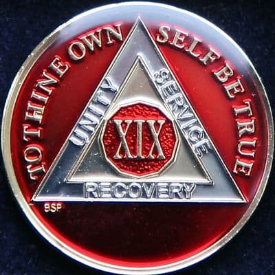 19 Year Mandarin Red Tri Plate