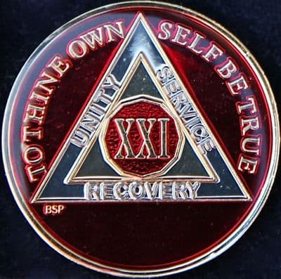 21 Year Mandarin Red Tri Plate