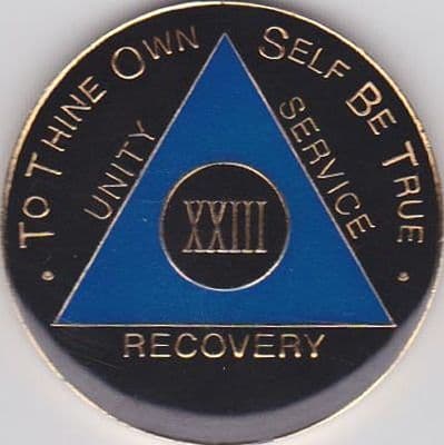 23 Year Black Blue Gold Enamel