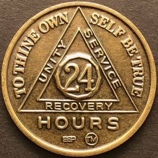 24 Hour BRONZE Sobriety Chip