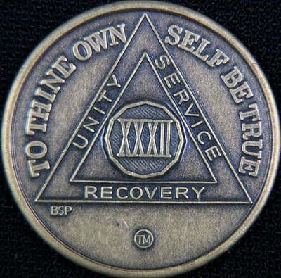 32 Year Bronze Sobriety Chip